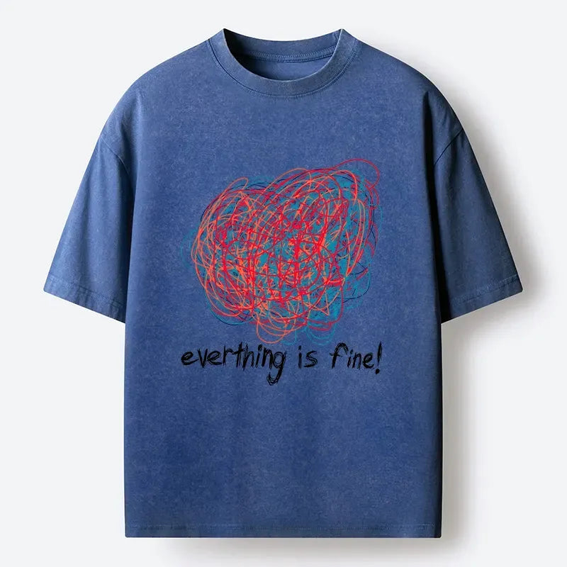 Kyoto-Lion Brain Looks Like This Most Days Washed T-Shirt