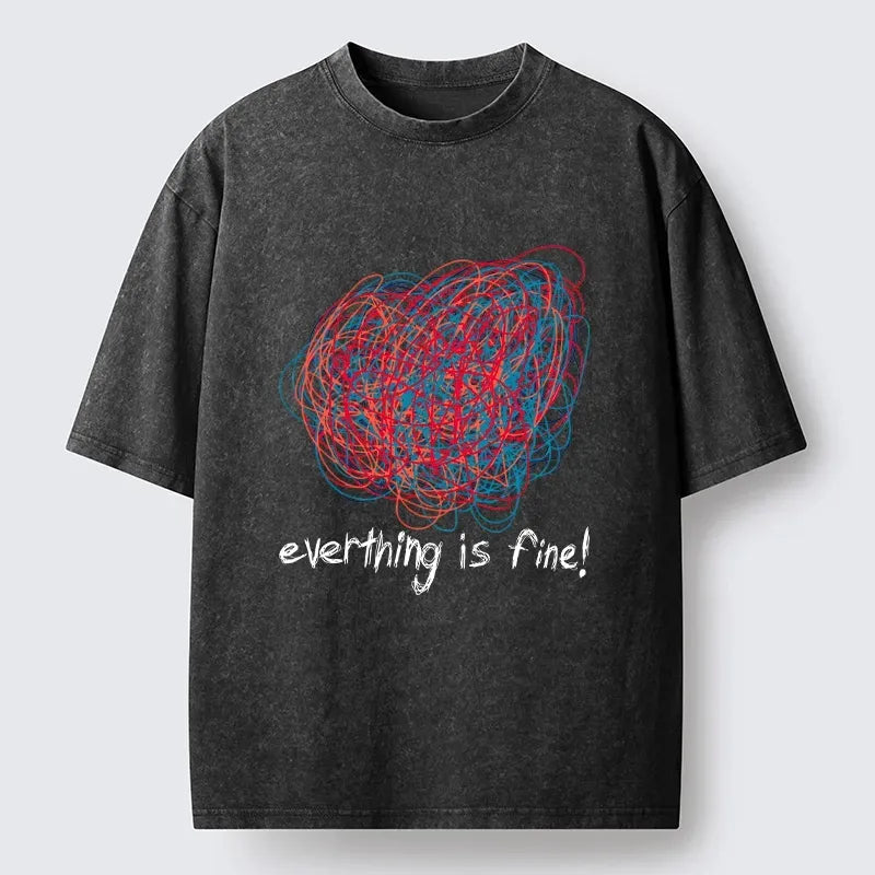 Kyoto-Lion Washed T-Shirt for Daily Wear
