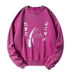 white washed japanese streetwear sweatshirt