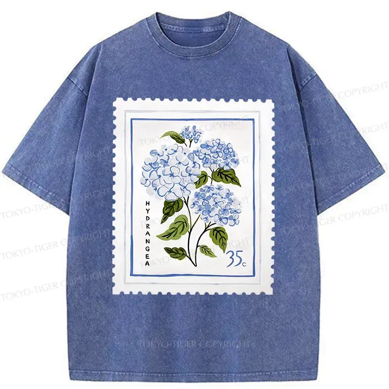 Washed cotton tee for daily wear