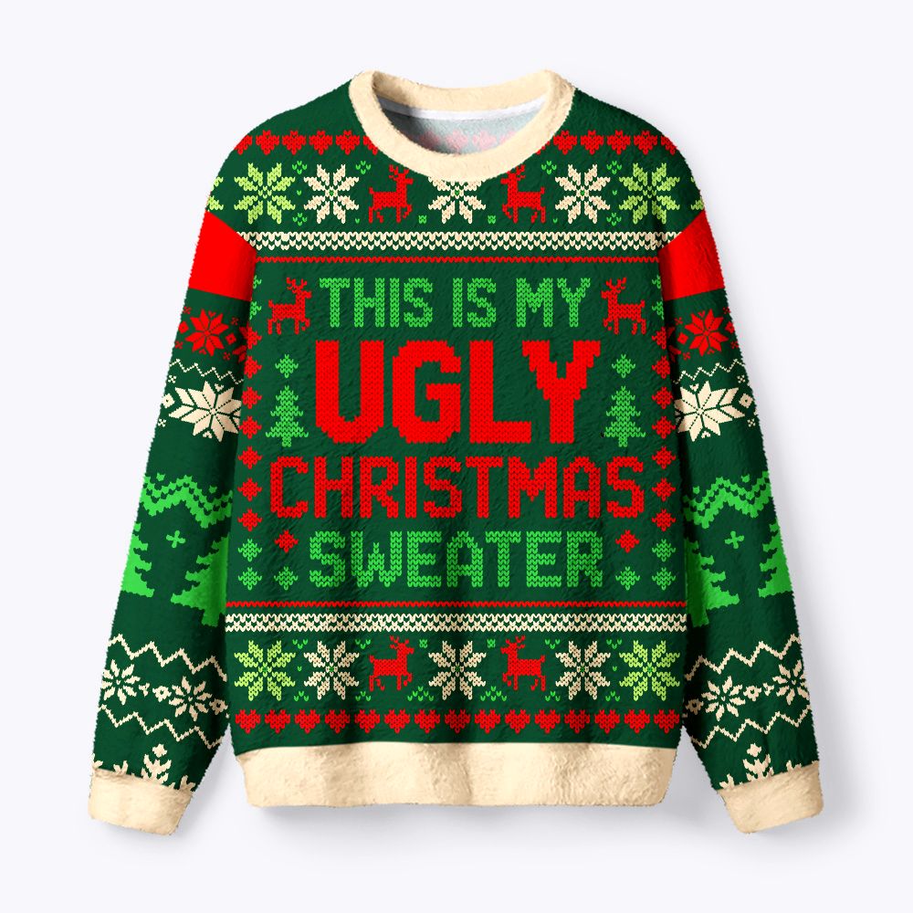 Kyoto-Lion My Xmas Fuzzy Christmas Ugly Sweatshirt