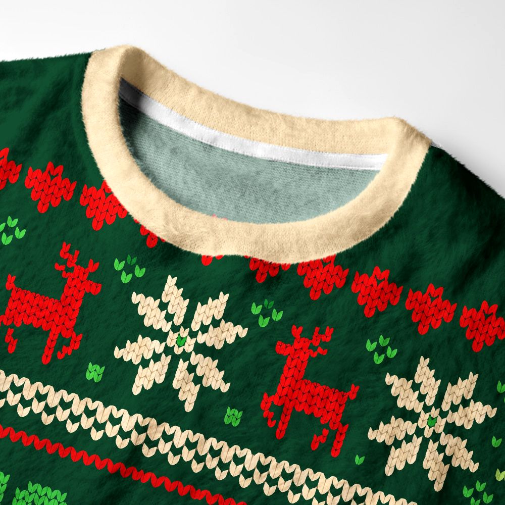 Kyoto-Lion My Xmas Fuzzy Christmas Ugly Sweatshirt