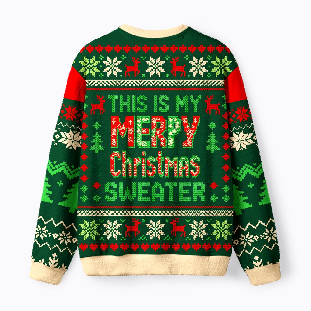 Kyoto-Lion My Xmas Fuzzy Christmas Ugly Sweatshirt