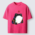 Kyoto-Lion Christmas Frog Lights Vibe Washed T-Shirt