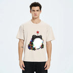 Kyoto-Lion Christmas Frog Lights Vibe Washed T-Shirt