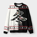 Kyoto-Lion Winter Kanji Christmas Ugly Sweatshirt