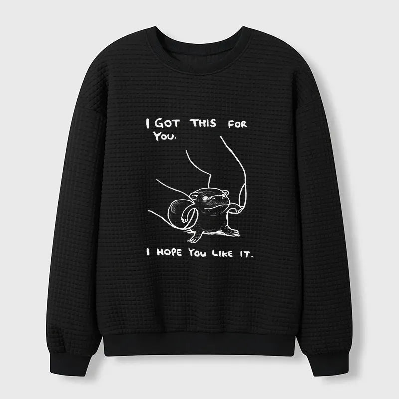 Japanese Kyoto lion waffle sweatshirt gift idea