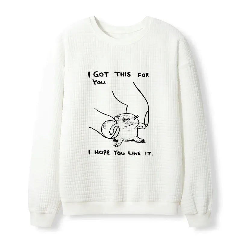Japanese Kyoto lion waffle sweatshirt gift idea