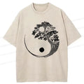 Kyoto-Lion Yin-Yang Tai Chi Tree Washed T-Shirt