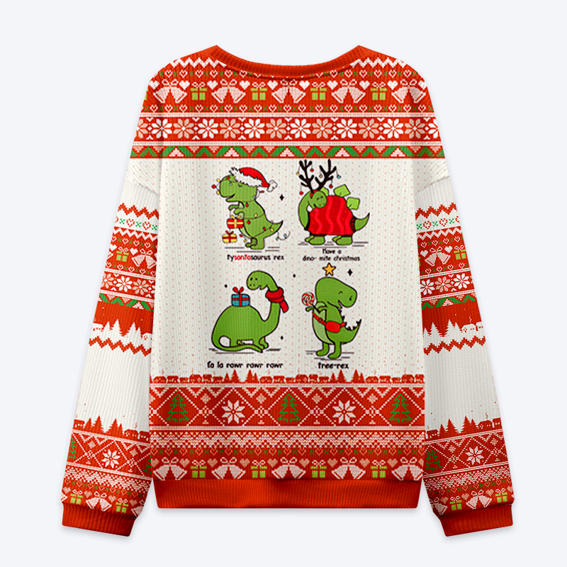 Kyoto-Lion Rex the Halls Christmas Ugly Sweatshirt