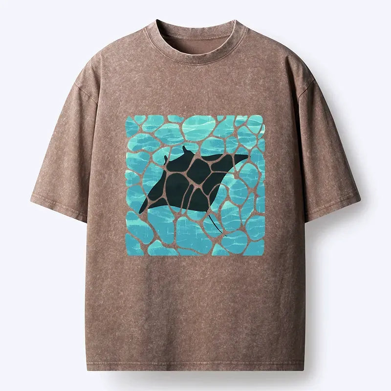 soft manta ray fish t-shirt gift idea