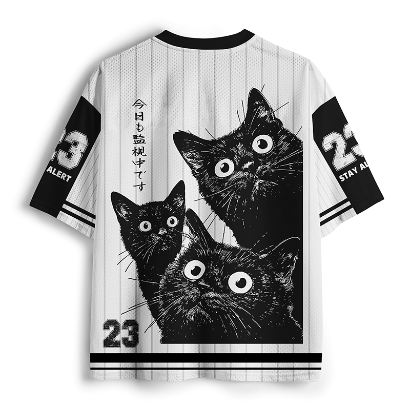 Kyoto-Lion Under Cat Surveillance Mesh Jersey