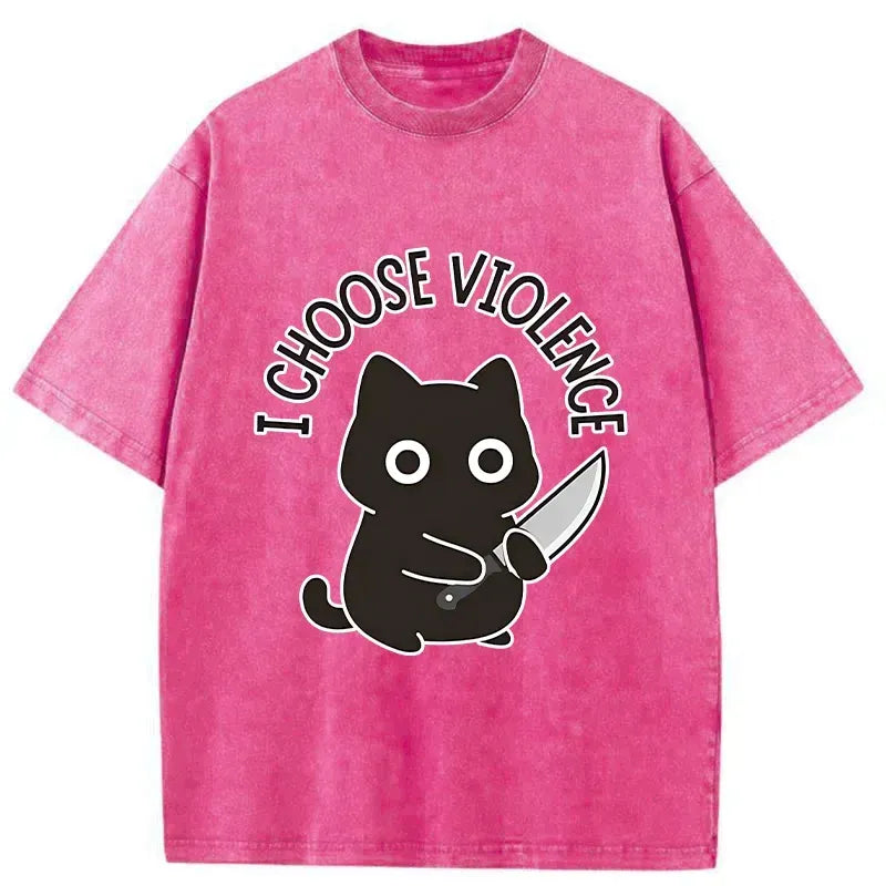 Kyoto Black Cat T-Shirt for Streetwear