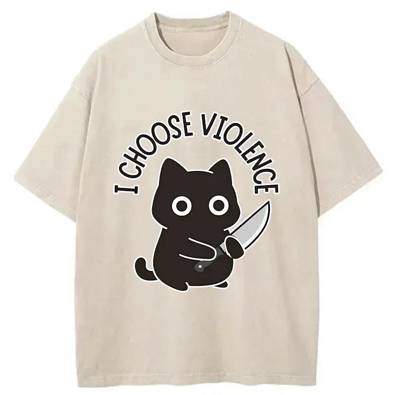 Black Cat Ukiyo-e T-Shirt On Sale