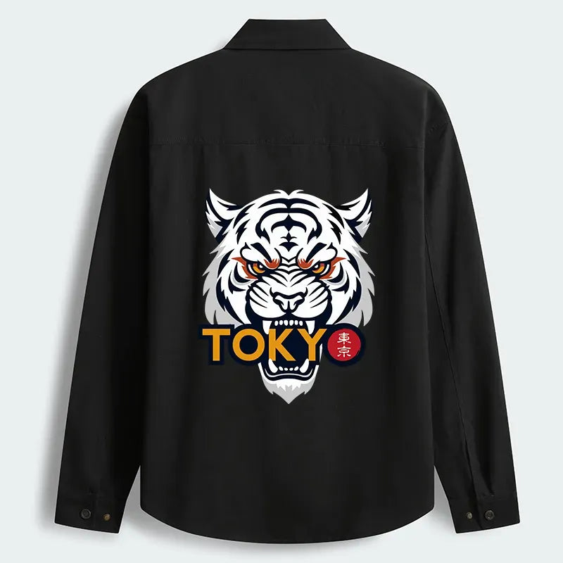 Kyoto-Lion Logo Men's Corduroy Work Jacket