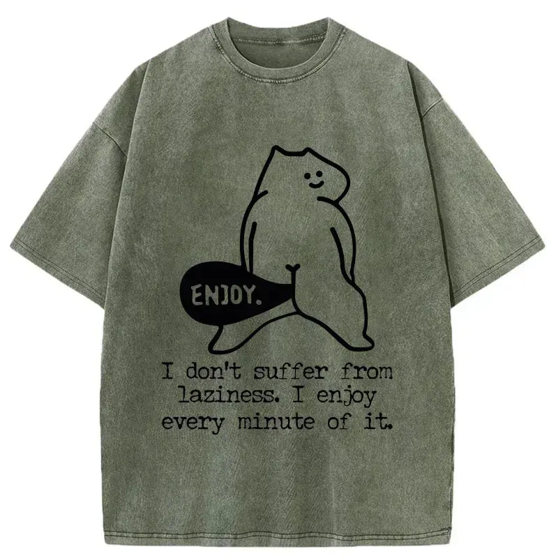 Kyoto-Lion Enjoy Every Minute Washed T-Shirt