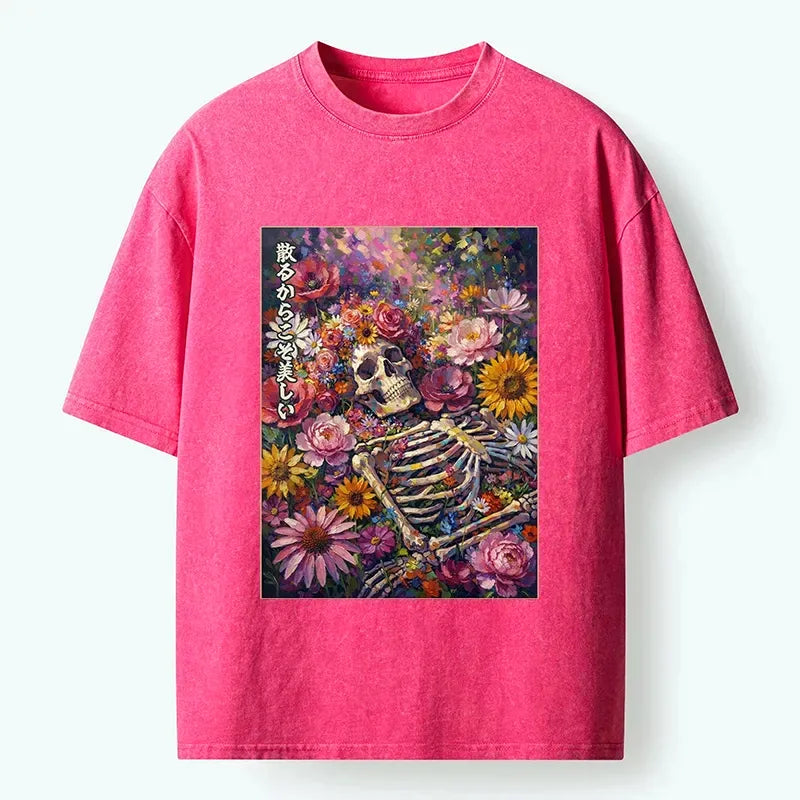 Kyoto-Lion Bloom And Bones Washed T-Shirt