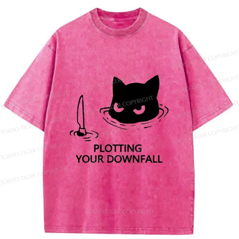 Kyoto-Lion Cat Planning Something Bad Washed T-Shirt
