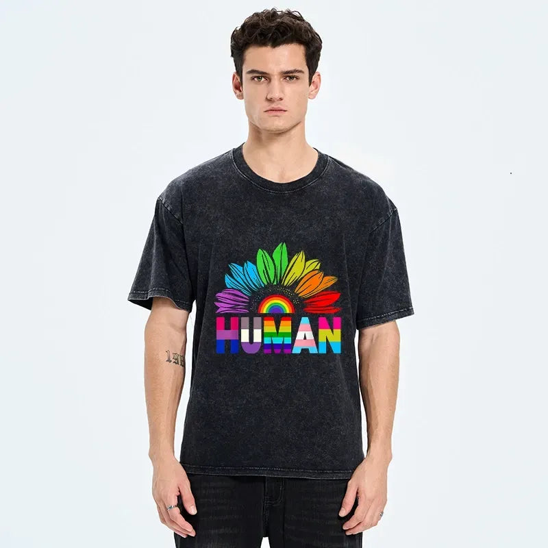 Japanese Washed T-Shirt for Streetwear