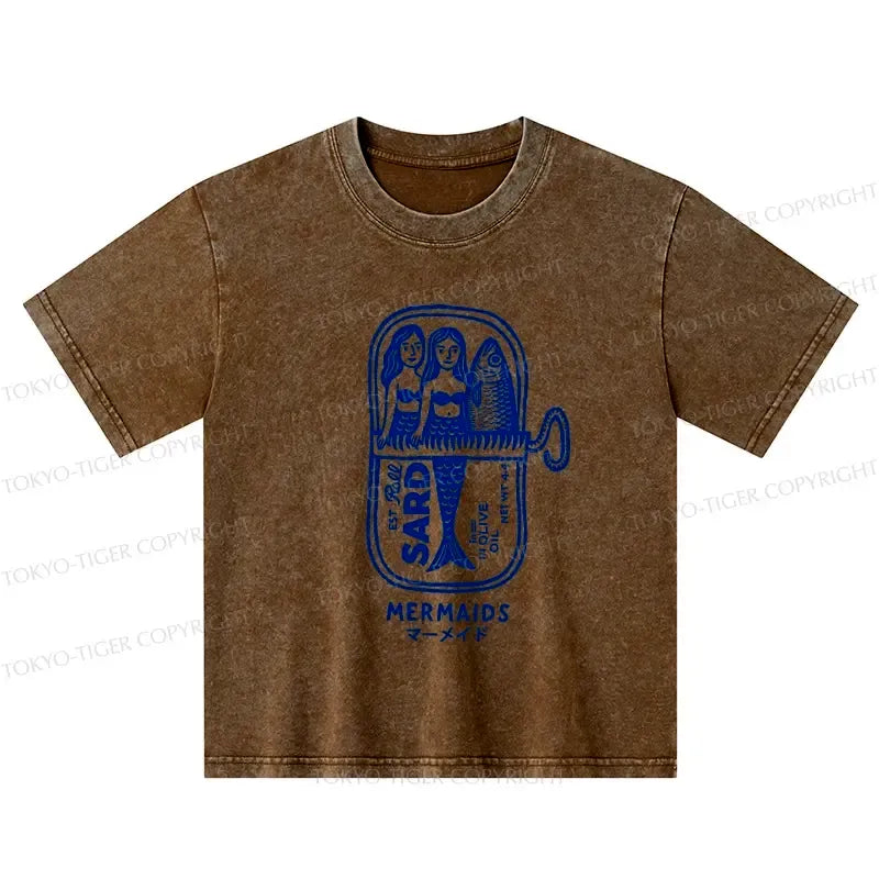 kyoto lion mermaid washed tee for boys