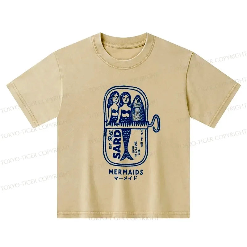kyoto lion mermaid washed tee for boys
