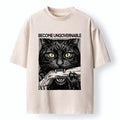 Japanese Washed Black Cat T-Shirt