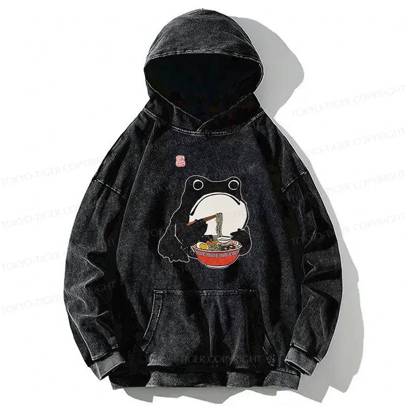 Kyoto-Lion Washed Hoodie Streetwear Style