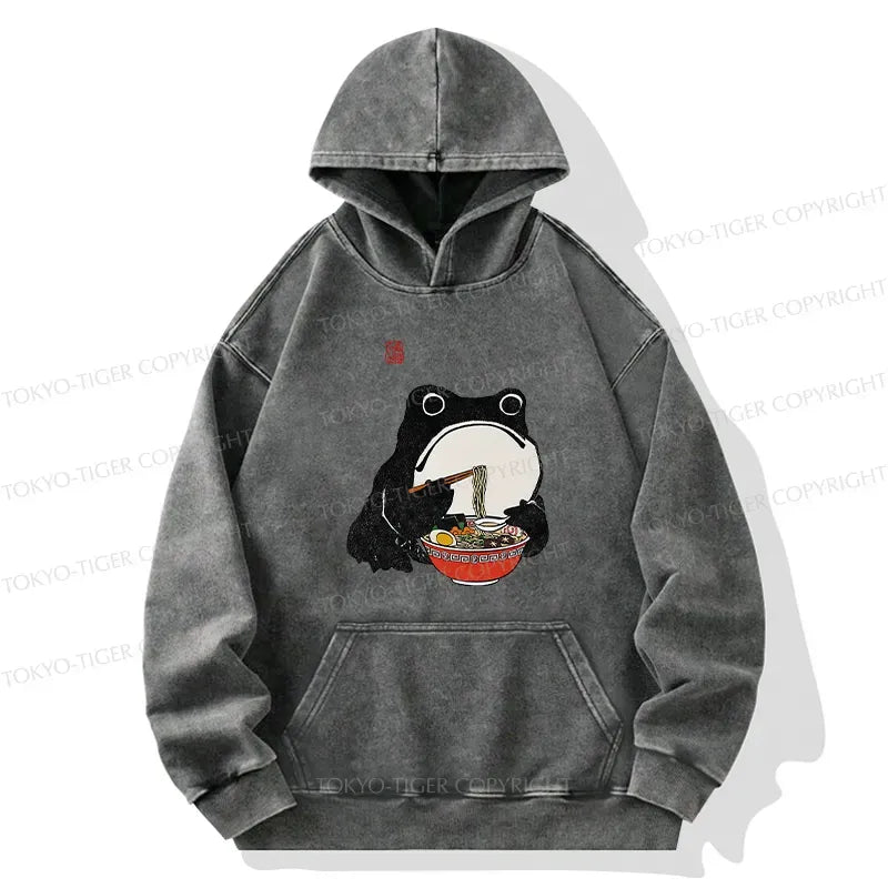 Japanese Ramen Frog Hoodie Gift Idea
