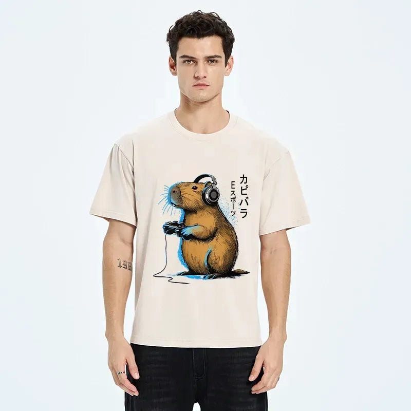 Kyoto-Lion E-sports Capybara Washed T-Shirt