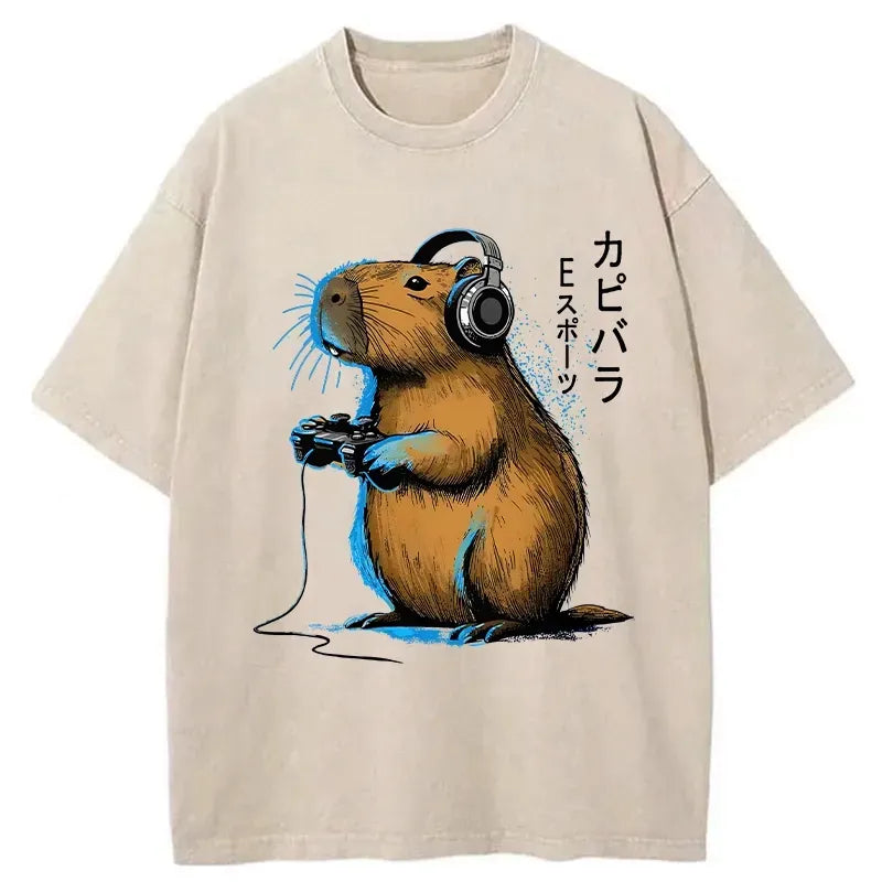 unisex vintage capybara summer shirt