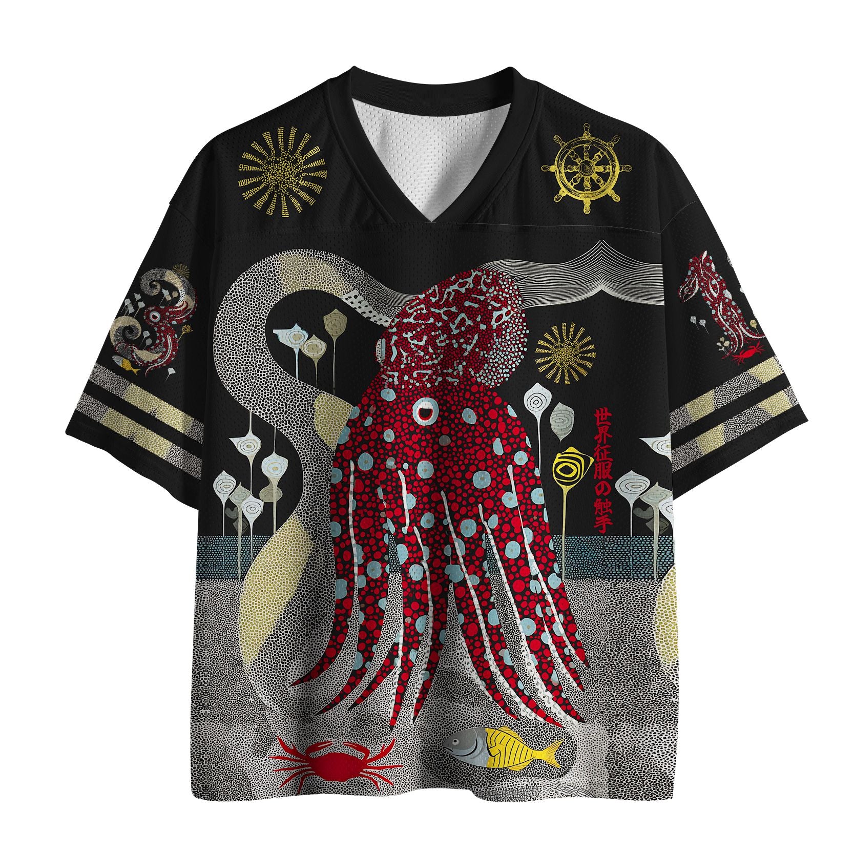 Kyoto Ukiyo-e Octopus Mesh Jersey