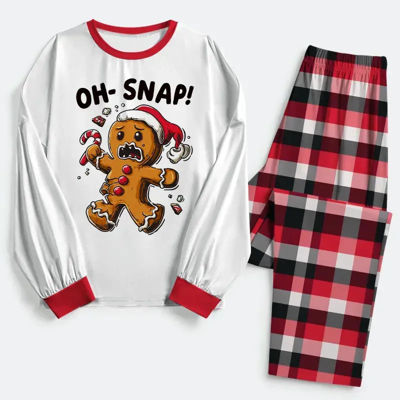 Kyoto-Lion Oh Snap The Gingerbread Man's Christmas Chaos Family Pajama Sets
