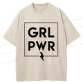 Kyoto-Lion Girl Power Washed T-Shirt