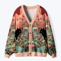 Kyoto-Lion Mysteries Of The Garden Ugly Cardigan Sweater