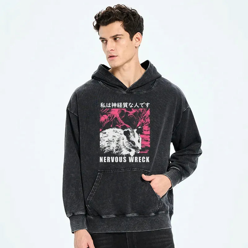 japanese washed unisex hoodie for everyday wear