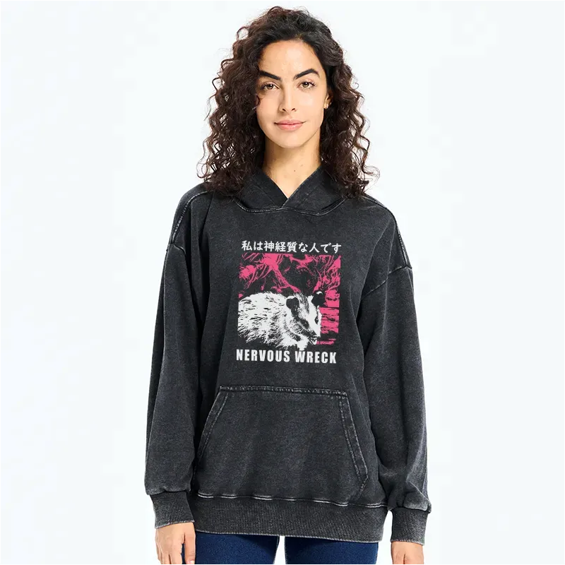 Kyoto-Lion Nervous Wreck Washed Hoodie