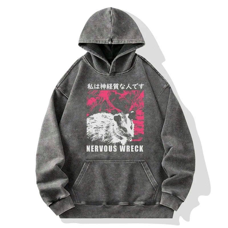Kyoto-Lion Nervous Wreck Washed Hoodie