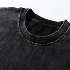 Kyoto-Lion Up Caffeine Down Depression Washed Long Sleeve T-Shirt