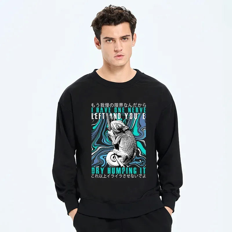 japanese chameleon sweatshirt free shipping