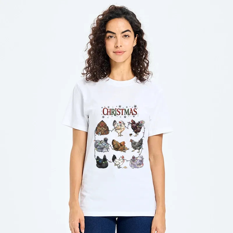 Kyoto-Lion Xmas Light Chickens Classic T-Shirt