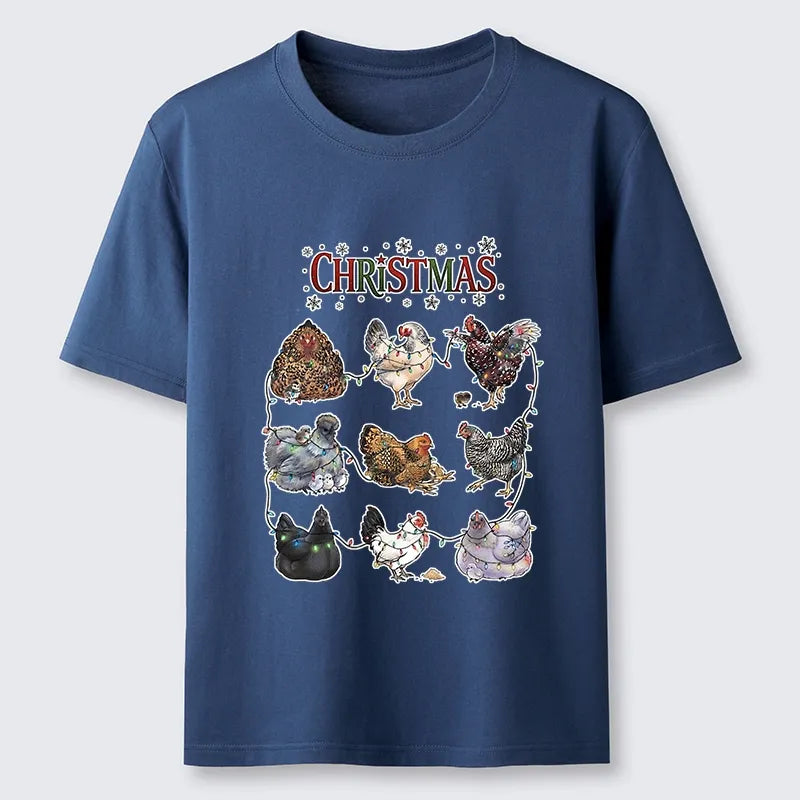 Kyoto-Lion Xmas Light Chickens Classic T-Shirt
