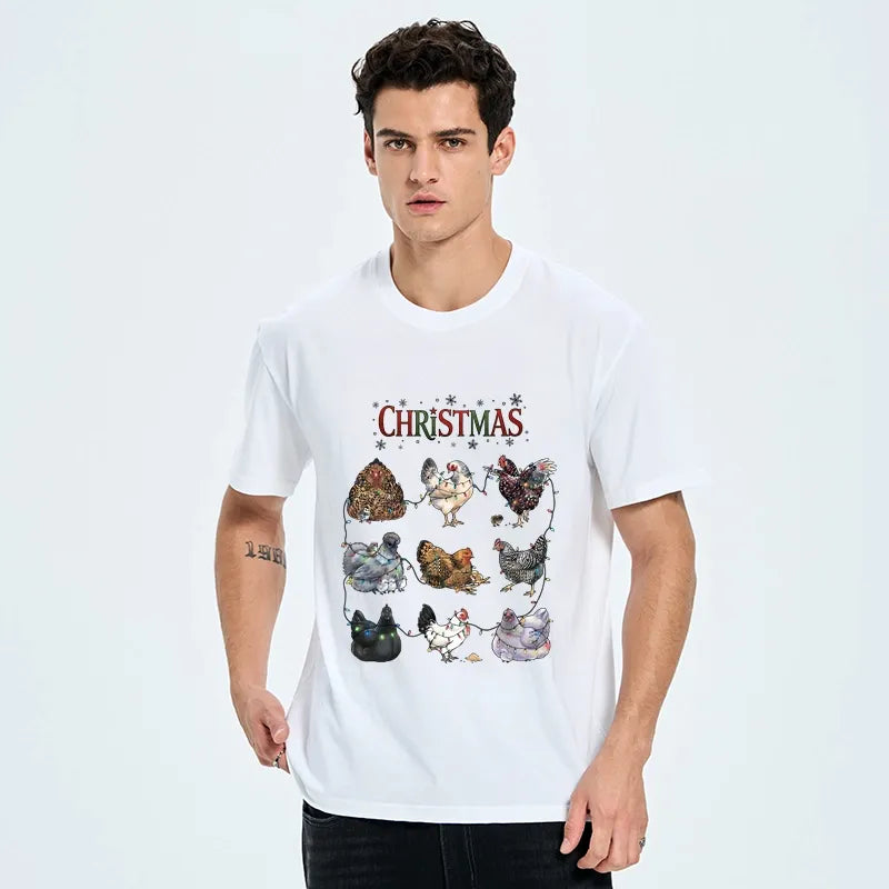 Kyoto-Lion Xmas Light Chickens Classic T-Shirt