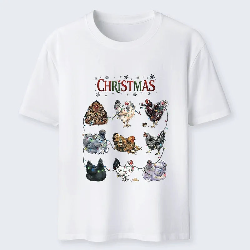 Kyoto-Lion Xmas Light Chickens Classic T-Shirt