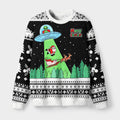 Kyoto-Lion Funny Alien Christmas Fuzzy Christmas Ugly Sweatshirt