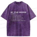 Kyoto-Lion Daily Cycle Of Emotions Washed T-Shirt