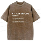 Kyoto-Lion Daily Cycle Of Emotions Washed T-Shirt