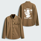Japanese Cat Corduroy Work Jacket for Men