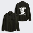 Kyoto-Lion Tokyo Record Store Cat CD Men's Corduroy Work Jacket