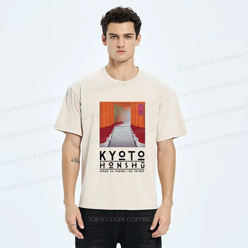 soft cotton Kyoto travel souvenir tee