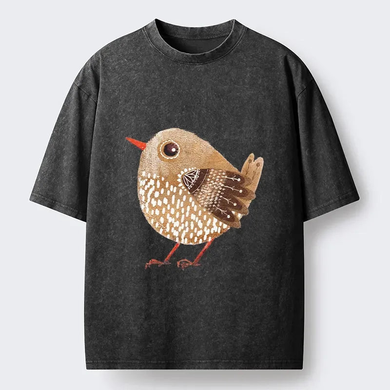 Kyoto-Lion Chubby Wild Bird Washed T-Shirt